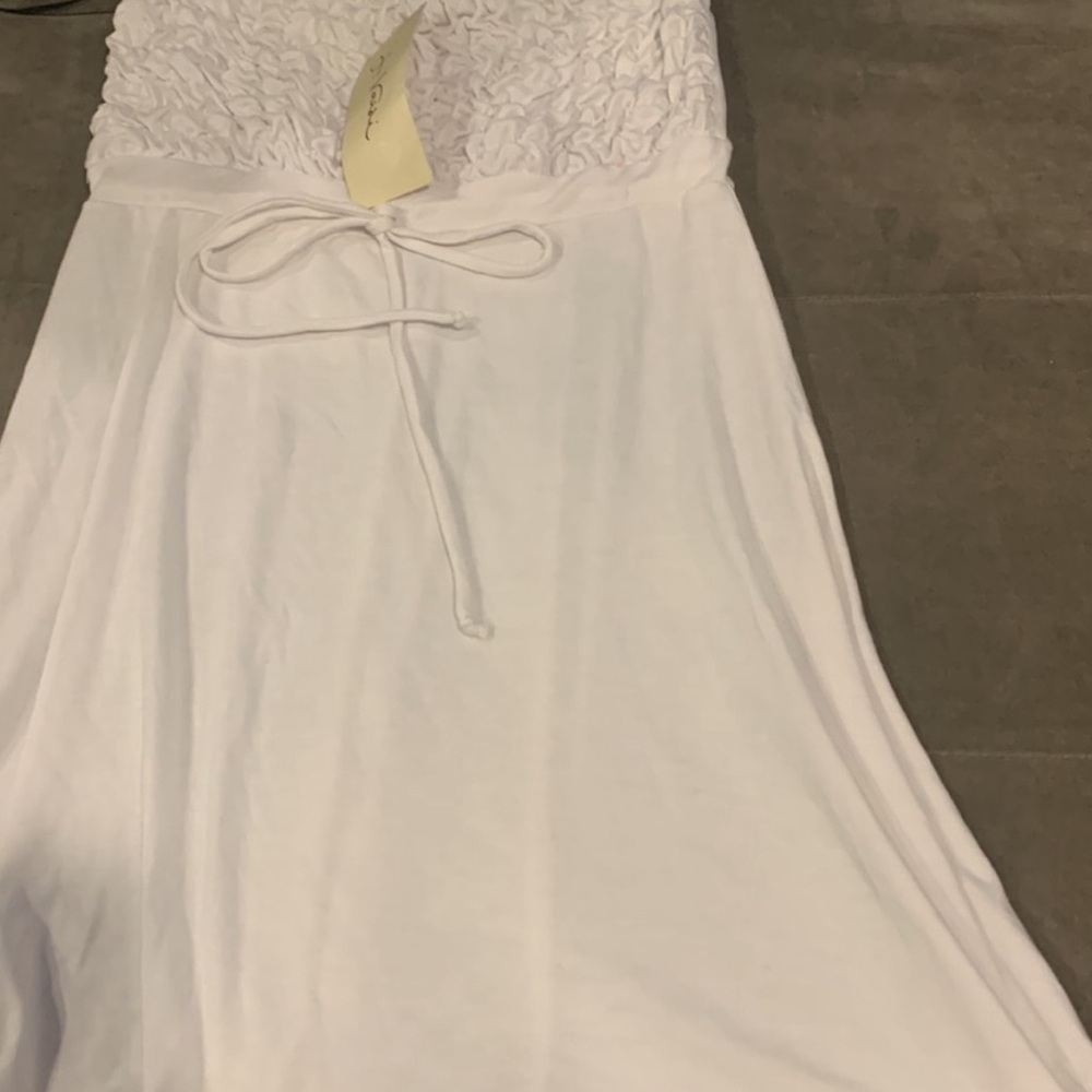 Strapless White Swim Cover up Dress-Sz S-NWT
